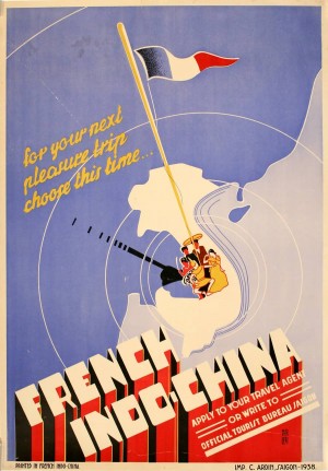 Vintage travel poster for French Indo-China